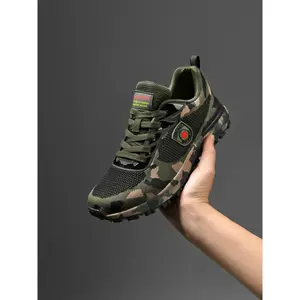 Men's Camo Print Anti-Slip Lace Up Sports Shoes, Casual Comfortable Breathable Lightweight Hiking Shoes For Outdoor Camping, Trekking Camping Shoes, Sports FootwearRAIMENTRY