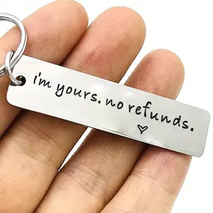 Hand-Stamped Stainless Steel Keychain Set, Romantic Unique Gift for Couples, Heart Symbol Design, Perfect for Anniversaries & Birthdays, Handmade Keychain