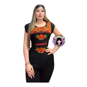 Blusa lluvia bordada en Rayón