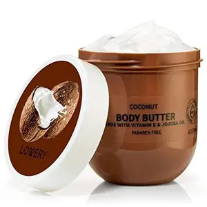 LoveryGifts   Coconut Body Butter - 6oz Whipped Cream Scented Calming