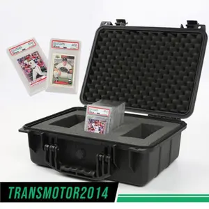 CROSSDESIGN 75+ Graded Card Storage Case Box Weatherproof For Sports Trading Cards Fit for PSA BGS Black