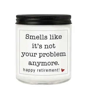 Retirement Gifts for Woman Men, Happy 2025 Retirement Candle, Funny Retired Farewell Gifts for Coworkers, Teacher, Nurse, Boss, Friends - Lavender Scented