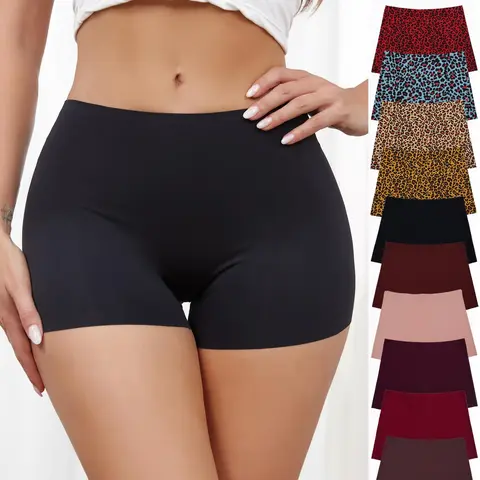 Women's Solid Color Seamless Boyshorts, Soft Comfy Breathable Boyshorts for Daily Wear, Women's Underwear for All Seasons, Seamless Panty, Seamless Breathable Design