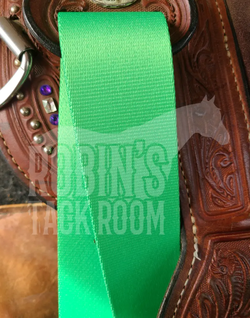 Lime green latigo and off billet set Lime green latigo and off billet set