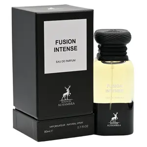 Maison & Co. Fusion Intense Men's EDP Cologne, 2.7 fl oz Woody Amber Leather Blend Fragrance with Powerful Aura, New in Box, Unique Gift (Men's Colognes Collection)
