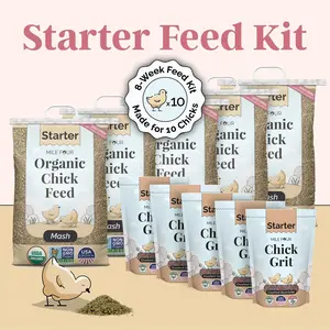 Starter Feed Kit | 8 Weeks of Organic Feed & Grit for 10 Chicks