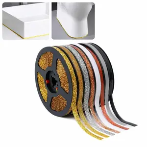 Peel and Stick Wall Molding Edging, Self-Adhesive Waterproof Caulking Trim Strip, Caulk Strip for Sink Countertop Toilet Tub Tile, Sealing Repair Decor.