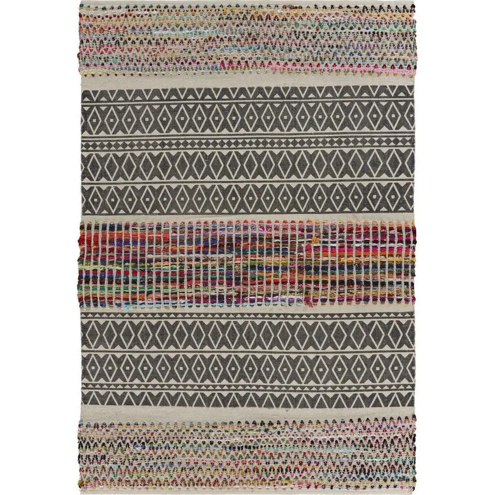5' X 7' Colorful Traditional Chindi Area Rug