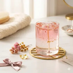 Luxury Pink Jelly Scented Candle | Aesthetic Gift for Her, Mom, or Bestie | Decorative Crystal Candle for Housewarming Ornaments Decoration Perfume Aroma