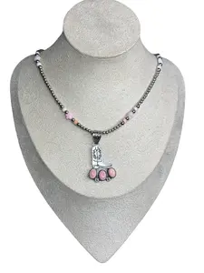 Handcrafted Pink Conch Boot Pendant