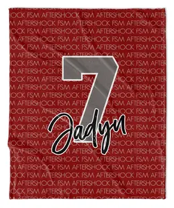 PERSONALIZED LARGE NUMBER TEAM BLANKET