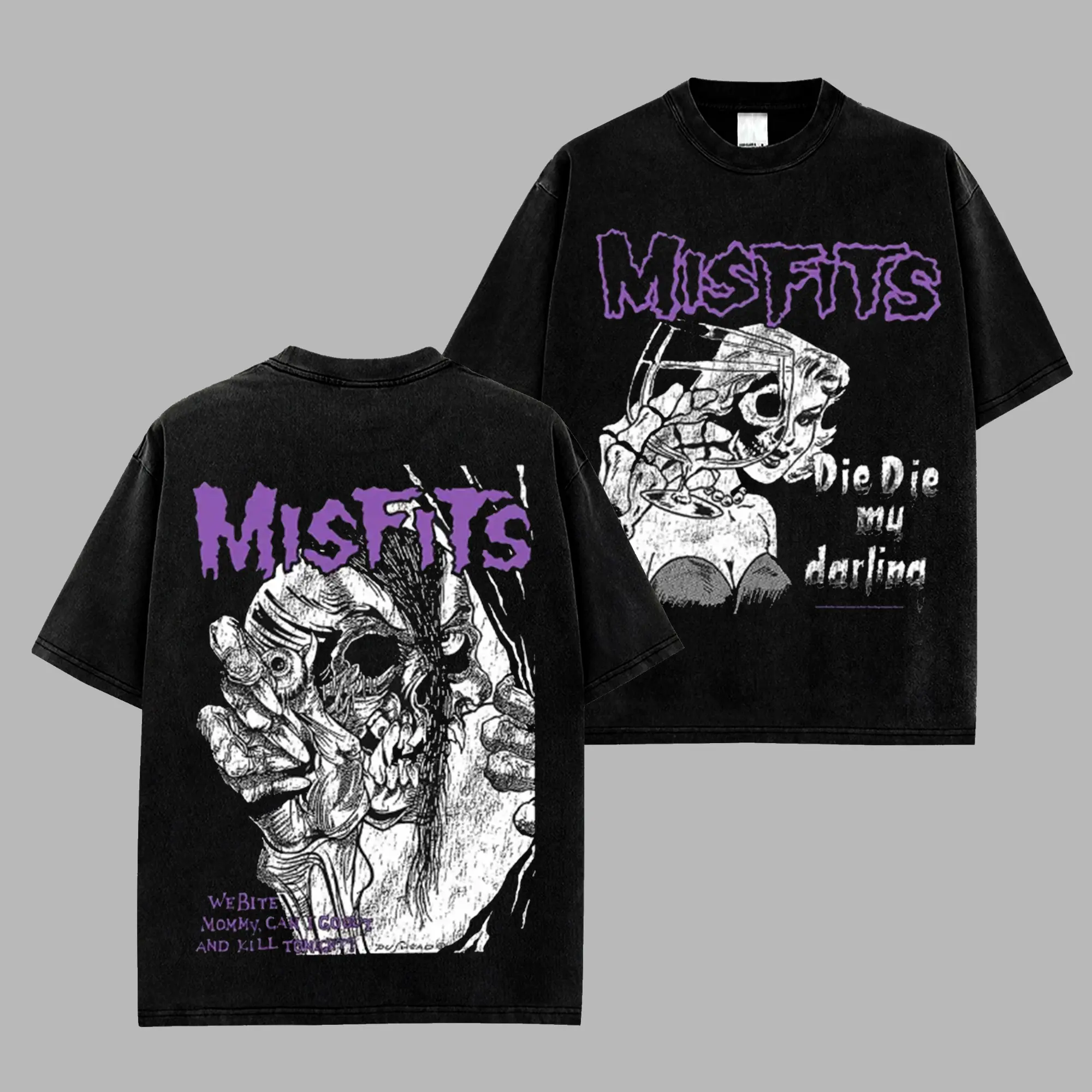 [$$$MANLIFE] Misfits Band Die, Die My Darling Retro Unisex 100% Cotton T-Shirt, Retro Y2K punk rock Streetwear Top Classic Hoodie Tshirt, Alternative Streetwear Essential for Rock Lovers