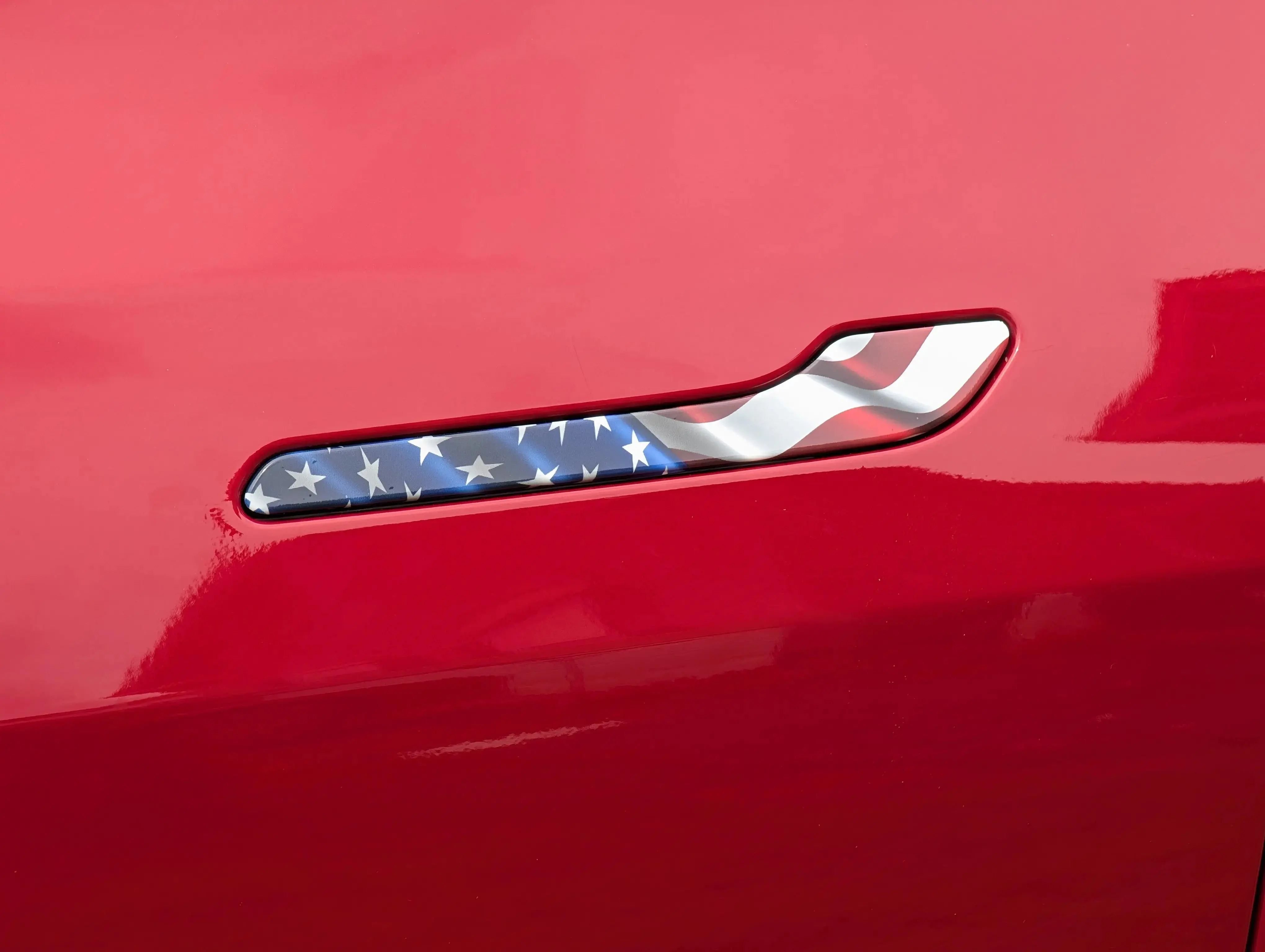 American Flag Door Handle Decal Wrap for Tesla Model 3 & Model Y (4-Door Set)