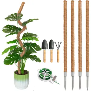 4 Pack Moss Pole,  Inch Moss Poles for Climbing  Monstera, Bendable Coir  Stakes for Potted , Philodendron, Pothos (.2" x 4 count)