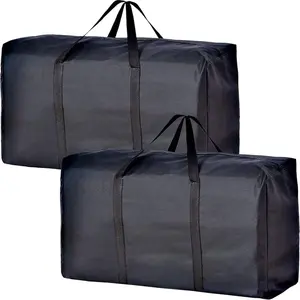 Extra Large Moving Bags with Strong Zippers & Carrying Handles, Storage Bags Storage Totes for Clothes, Moving Supplies, Space Saving Oversized Storage Bag Organizer for Moving, Traveling (2 Pack) No Brand No Brand No Brand Set Boxes Containers