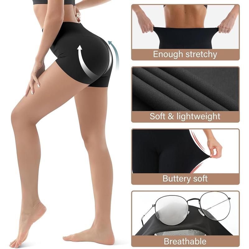 3 Pack Women's Active  - 3"/5"/8"High Waist Tummy Control No See -Through for Cycling Jogging Gym Workouts Vintage Graphic Denim biker singlet quick dry  cutouts  jersey 25 26 Sporty Breathable Skorts footy   jogger shorts