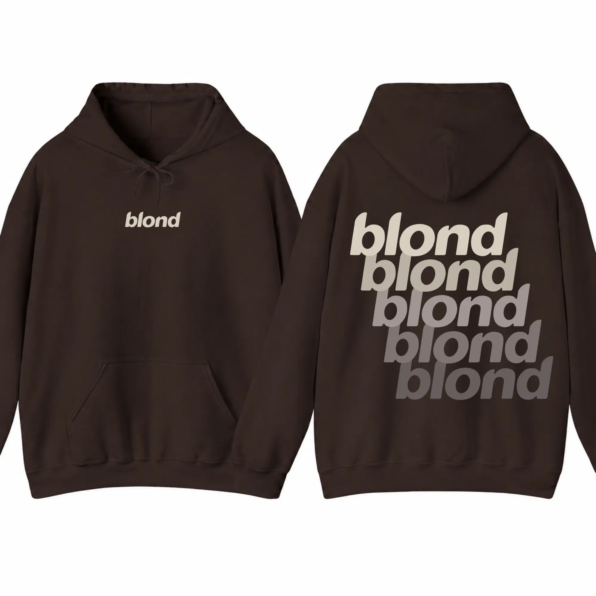 Blond Album Inspired Hoodie, Minimalist Streetwear Pullover, Aesthetic Oversized Hoodie, Neutral Tone Graphic Hoodie, Cozy Unisex Sweatshirt, Trendy Casual Fashion Top, Gift for Music Lovers