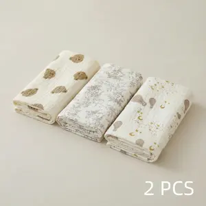 Cute Cartoon Print Towel 25x50cm, Soft Breathable Absorbent, Ideal for Daily Use, Face Cloth, Bib, Bath Towel, Shower Towels, Easy to Clean