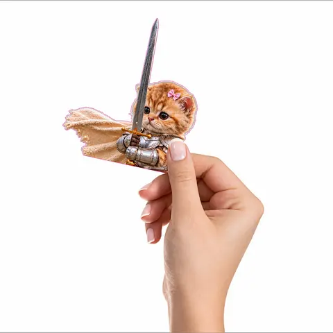 kitty warrior peeker sticker