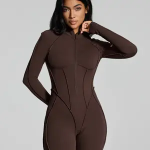Amara Jumpsuit - Long Sleeve, Slim-Fitting, Plain Design, Suitable for All Seasons, Ideal for Casual and Daily Wear