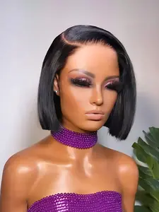 Elegant Bob Style Straight Short Hair Wig, Perfect for Daily Wear, Parties, Cosplay & Holidays, 13x4 Size, Ideal for Women