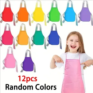 12/24pcs Painting Aprons, Artists Smocks For Kitchen, Classroom,Community Event, Crafts And Art Painting Activity