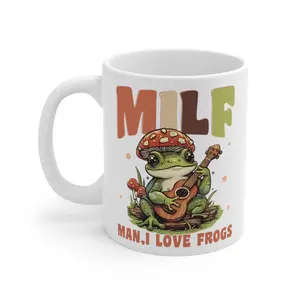 Milf Man Wildflower Sublimation Graphic Ceramic Mug 11oz Perfect For Coffee, Tea and Hot Chocolate-93491702 2