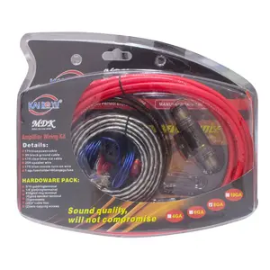 8GA Car Amplifier Kit: Thick Gauge RCA / Power Cable with Fuse ControlInterference resistant, heat resistant, built-in ground wire.Red / Blue / Black Cable + TerminalsFor car stereo / home upgrade connection.Universal, suitable for all models