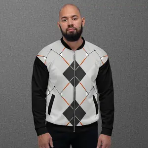 Custom Preppy Argyle Unisex Bomber Jacket