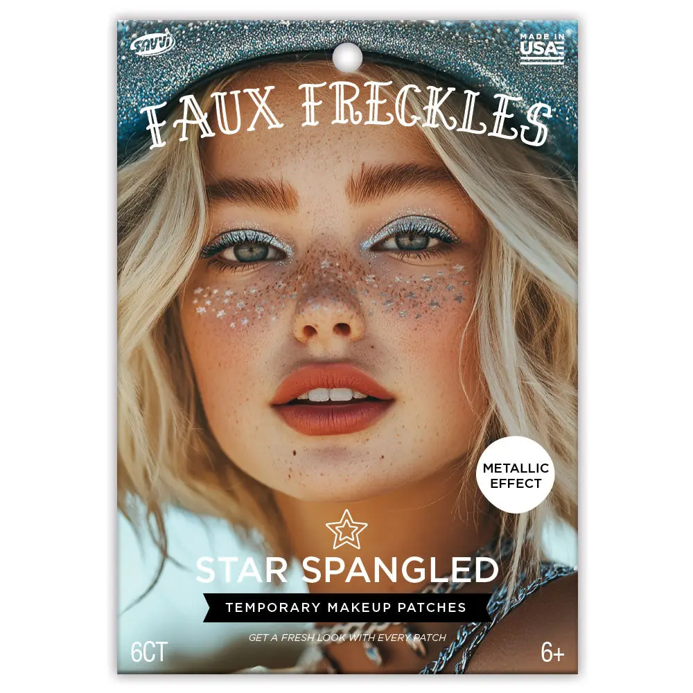 Star Spangled Freckle Temporary Tattoos Party Pack 6 Tattoos