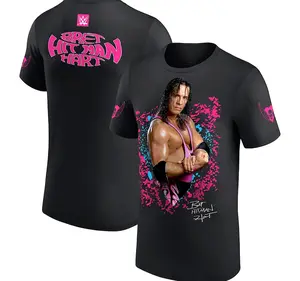 Men's Black Bret Hart Hitman Superstar T-Shirt Professional Wrestler Tee For Man and Woman Unisex T-Shirt, Hoodie, Sweatshirt Menswear Fitted Cotton Soft