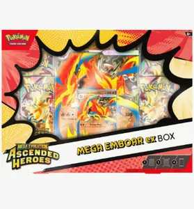 Pokemon TCG: Mega Evolution - Ascended Heroes Mega Emboar EX Box