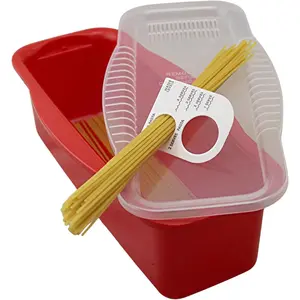 Microwave Pasta Cooker with Built-in Portion Tool  , Non-Stick Microwave Spaghetti Maker  Fast & Easy Meals by