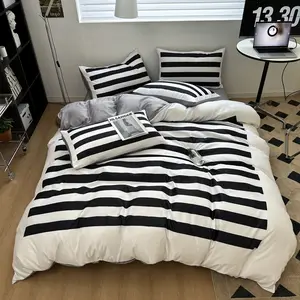 4 Piece 100% Polyester Flannel Microfiber Bed Sheet Set, Includes Duvet Cover, Bed Sheet, and Pillowcases, Breathable All-Season Bedding with Vibrant Print, and Pattern