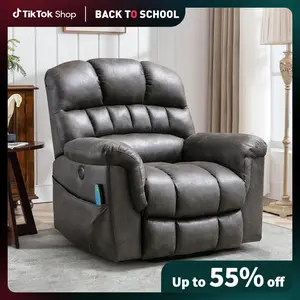 [Dealsforyoudays]Hertford Large electric lift sofa for the elderly, imitation leather massage recliner with heating function