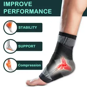 2pcs Ankle Sleeves for Women and Men, Comfortable Compression Sleeves, Adjustable Compression Wrap for Ankle Stability, Foot Support for Sports and Running, Elastic and Breathable, All-Season Use, 3 Sizes Available