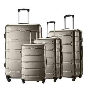 NEW 4PCS Luggage Sets Suitcase on Wheels Women Spinner Rolling Luggage ABS Travel ABS Hardside Trolley Luggage Case Bag Expandable PC+ABS 360° Mute Caster Reinforced Zipper Frame Password Lock Thick Alloy Rod Comfortable Handle