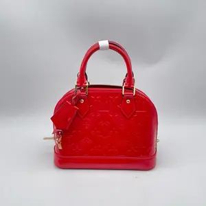 Pre-owned Louis Vuitton RL red alma bb patent size handle bag 22069880
