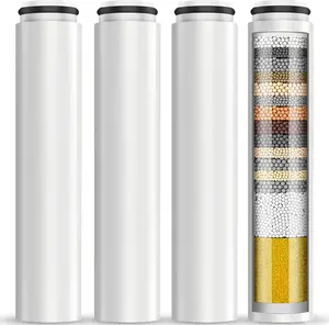 4 Pack Replacement Filters for Handheld Shower  - Water Softener Filters Beads for Hard Water - Remove Chlorine - Reduces Dry Itchy
