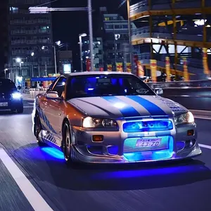 1 PC, 【Skyline GT-R (R34) BNR34】, 5D diamond painting, frameless, includes tool kit. All-natural round diamond painting, diamond art embroidery kit, suitable for home decoration, handmade relaxing and stress-relieving gifts, Handicraft.