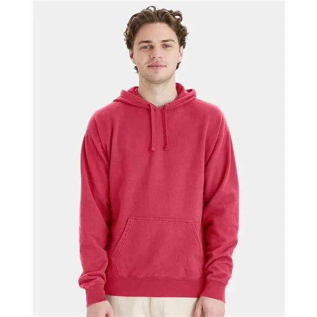 Custom Embroidered - ComfortWash by Hanes - Unisex Garment-Dyed Hooded Sweatshirt - Crimson Fall - GDH450