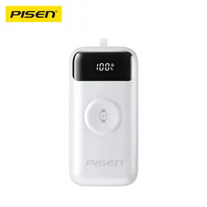 PISEN Power Flex 3-in-1 Fast Charging 10000mAh Power Bank Portable Charger 22.5W/20W High Power USB Type-C for Outdoor Activities