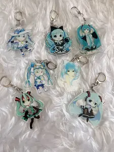 Hatsune miku acrylic keychains Perfect For Bags, Keys, Or Gifts. Great For Daily Use
