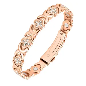Women’s copper bracelet, pure copper magnetic bracelet equipped with a 3500 gauss effective magnet, stylish stackable elastic bangle, modern fashion accessory, perfect Valentine’s Day gift, TikTok Shop spring refresh