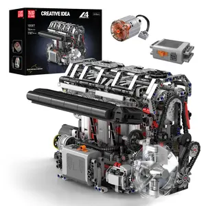 Mould King 10087 No.L4 Casoline Engine Building Blocks Kit - 1787 Pieces to Build Your Own Mini Engine, DIY STEM Gift for Building Blocks Enthusiasts, fathersdaygifts