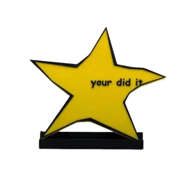 Your Did It Award Sign, Available as a Desk Sign, Keychain, or Pin