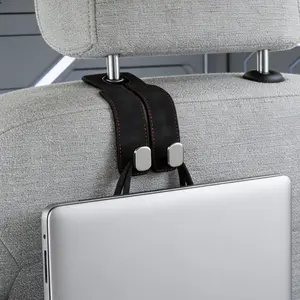 2 Suede Car Seat Back Hooks, Car Backseat Organizer - Backseat Hanging Organizer, Seat Back Storage for Clean Tidy Rides, Durable Stylish Automotive Interior Accessory