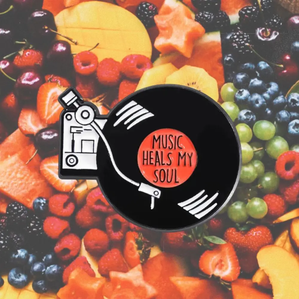 MUSIC HEALS THE SOUL VINYL RECORD PIN