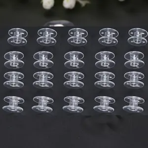 20pcs Sewing Bobbin Spool Transparent Plastic Sewing Bobbin For Multiple Sewing Machine Embroidery Bobbins Sewing Accessories