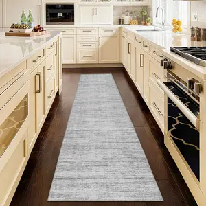 Runners for Hallways 1.65x8.25 Kitchen Runner Rugs，Modern Abstract Rug Runners for Entryway，Stain Resistant Washable Runner Rug Non-Slip 8ft Carpet Rug for Bedroom Living Laundry Room（Grey,1.65'x8.25'）